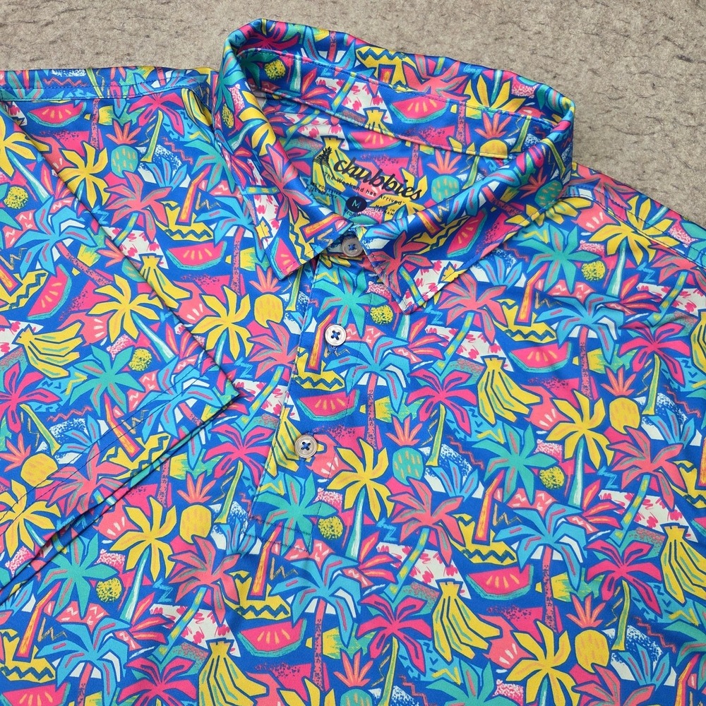 Chubbies The Tropical Bunch Polo Shirt Mens M Performance 2.0 582241 NEW